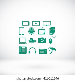 series icon set and mobile devices.