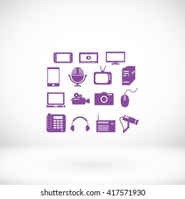 series icon set and mobile devices.
