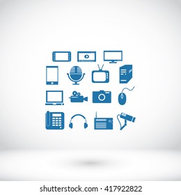 series icon set and mobile devices.