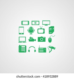 series icon set and mobile devices.