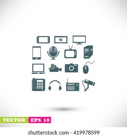 series icon set and mobile devices.