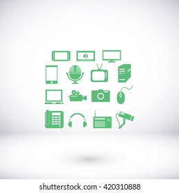 series icon set and mobile devices.