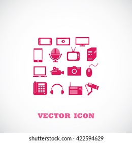 series icon set and mobile devices.