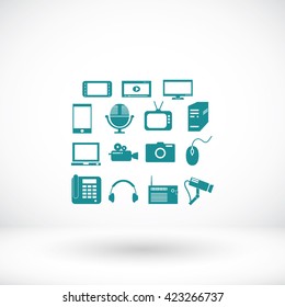 series icon set and mobile devices.