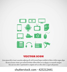 series icon set and mobile devices.