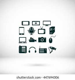 series icon set and mobile devices.