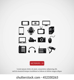 series icon set and mobile devices.