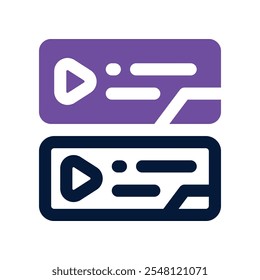 Seriensymbol. Vektorsymbol mit zwei Tönen für Ihre Website, Ihr Handy, Ihre Präsentation und Ihr Logo-Design.