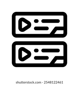 Icono de la serie. Icono de la línea del Vector para su Sitio web, móvil, presentación y diseño del logotipo.