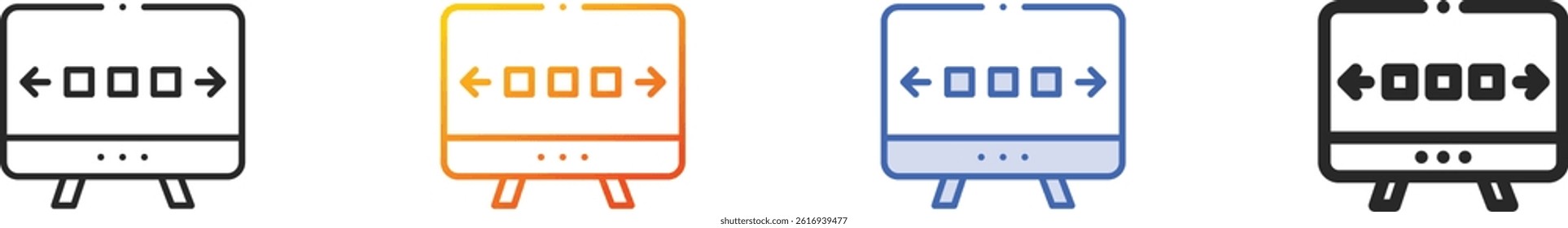 series icon.Thin Linear, Gradient, Blue Stroke and bold Style Design Isolated On White Background