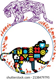Series of illustrations dedicated to performances in the circus