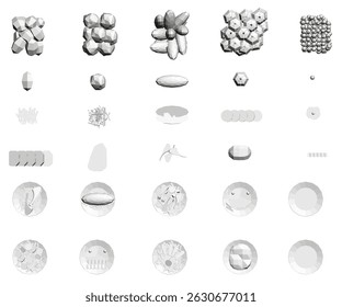 A series of images of food, including a plate of food with a fork and knife, a plate of food with a spoon, and a plate of food with a fork and spoon. Top view