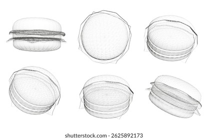 A series of images of food, including a sandwich. The images are all blurry and pixelated, giving them a dreamy, artistic quality