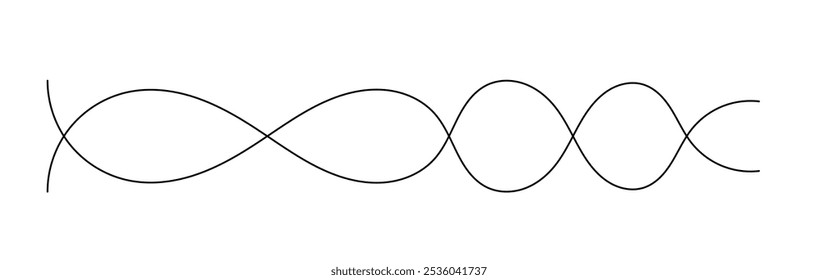 A series of interconnected wave-like lines creating a rhythmic pattern.