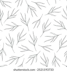 Series of leaves pattern motif in simple scandinavian outline line for textile fabric wallpaper paper wrap print