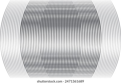 Series of Lines or Stripes creating a wavelength. Editable Clip art.