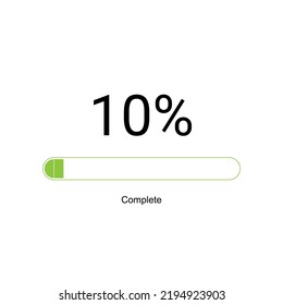 The series of Loading bar progress icons, load sign green vector illustration. System software update and upgrade concept. Vector illusration EPS 10