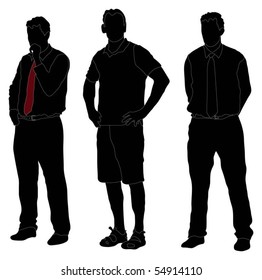 Series of men standing in various formal poses