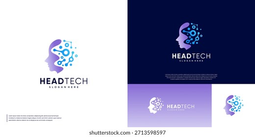 una serie de moléculas con conceptos de tecnología futura, ciencia educativa, servicios digitales, Plantillas gráficas de Vector.