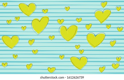 The Series of Multi-Colored Patterns With Hearts. It can be used for fabric and ideal for gift paper