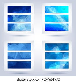 series of multicolored vector template for mobile intelligent phone booklet flyer or net site water abstract scene colorful blue fancy imprint cool concept decorative original banner drip futuristic d
