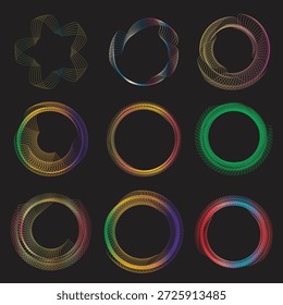 Una serie de líneas de color superpuestas