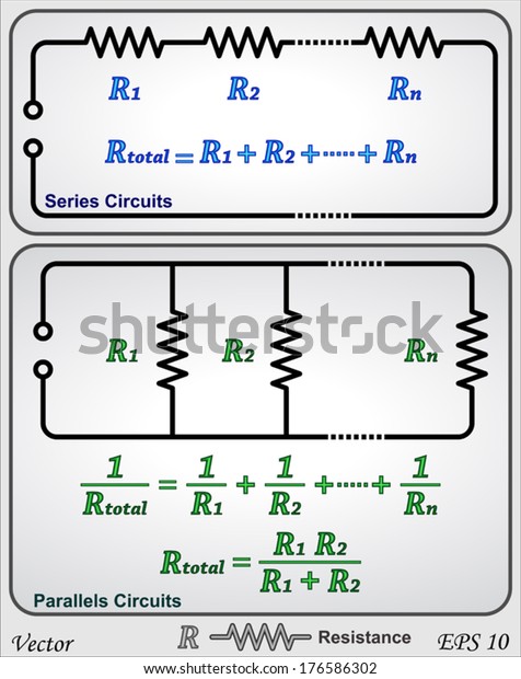 Series Parallel Circuits Resistor Stock Vector (Royalty Free) 176586302 ...