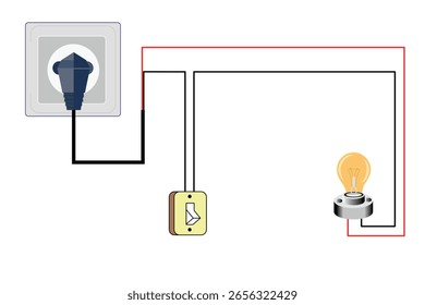 Série e circuitos elétricos paralelos. Circuito paralelo, circuito série, circuitos elétricos básicos experimentar vetor. Kirchhoff tensão lei. série e circuitos paralelos com batter e lâmpada