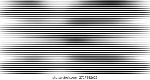 A series of parallel horizontal black lines of varying thickness and density, creating a gradient effect.