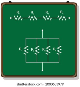 series and parallel resistors combination symbol