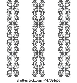 The series of patterns in an abstract style. Grey elegant pattern. White background.