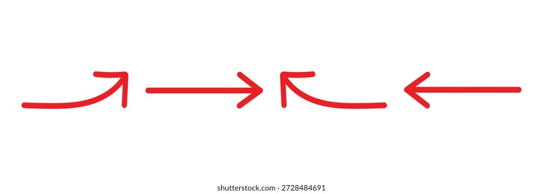 Una serie de flechas rojas que muestran diferentes movimientos y un Vector final de cambio de dirección