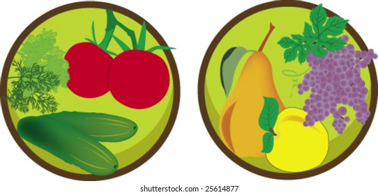 Series of restaurant Vegetables and Fruits