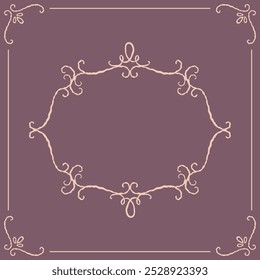 Series of romantic classical background frames in dusty pink mauve color variation.