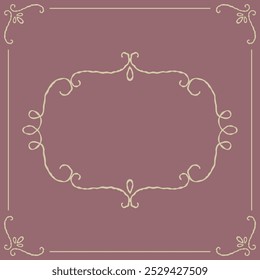 Series of romantic classical background frames in dusty pink mauve color variation.