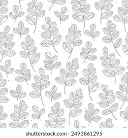 Series of seamless flower pattern motif in rustic floral scandinavian outline line for textile fabric wallpaper paper wrap print