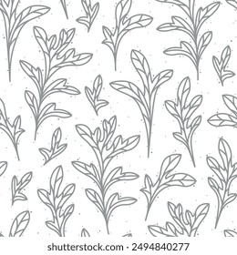 Series of seamless flower pattern motif galore in rustic floral scandinavian outline line for textile fabric wallpaper paper wrap print
