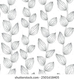 Series of seamless flower pattern motif in rustic floral hand drawing outline line textile fabric wallpaper paper wrap print