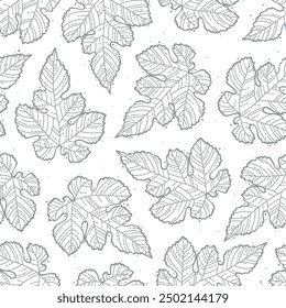 Serie de motivos de patrones de flores sin costura en rústico dibujo floral a mano línea de contorno de tela textil Fondo de pantalla papel wrap impresión