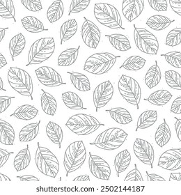 Series of seamless flower pattern motif in rustic floral hand drawing outline line textile fabric wallpaper paper wrap print