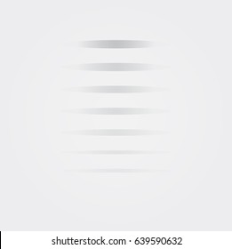 A series of shadows based on ovals on a light background/Vector illustration