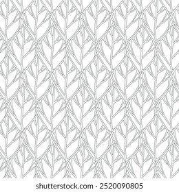 Series of simple leaves pattern motif in scandinavian outline line for textile fabric wallpaper