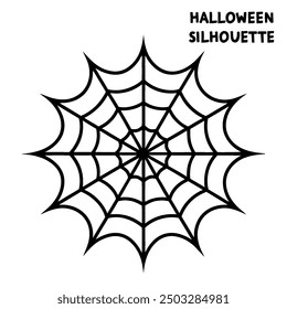 A series of spiderweb variations of Halloween party decorations on black mesh patterns vector lines.