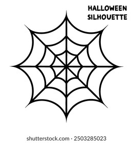 A series of spiderweb variations of Halloween party decorations on black mesh patterns vector lines.