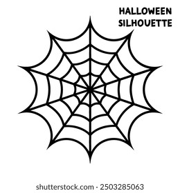 A series of spiderweb variations of Halloween party decorations on black mesh patterns vector lines.