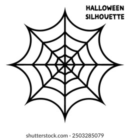 A series of spiderweb variations of Halloween party decorations on black mesh patterns vector lines.