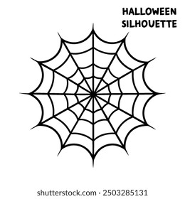 A series of spiderweb variations of Halloween party decorations on black mesh patterns vector lines.