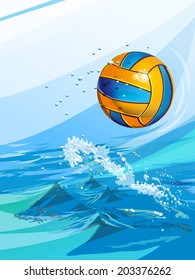 Series of sports vector backgrounds: water polo.