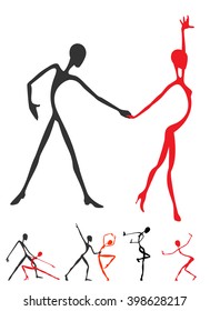 Series of stylized images of dancers.