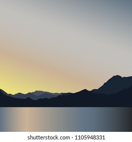 A series of sunsets over Lake Como, Italy
